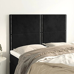 Maison Chic Lot de 4 Têtes de lit design pour chambre - Décoration de lit Noir 72x5x78/88 cm Velours -MN75367