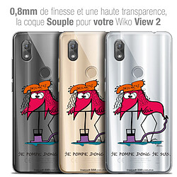 Caseink Coque Housse Etui Wiko View 2 (6.0 ) [Crystal Gel HD Collection Les Shadoks ? Design Donc Je Suis - Souple - Ultra Fin - Imprimé en France]