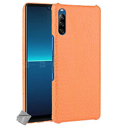 Htdmobiles Coque rigide simili cuir crocodile pour Sony Xperia L4 + film ecran - ORANGE