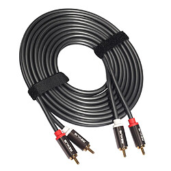 Câble audio 2RCA à 2RCA mâle à mâle pour amplificateur de home cinéma DVD TV 5m pas cher