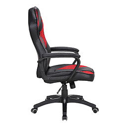 Avis Mobili Rebecca Chaise de Bureau Gaming Siège Noir Rouge Simili-Cuir 112x64x70