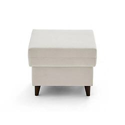 Lisa Design Brooke - pouf en velours pieds en bois