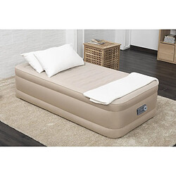 Lit Gonflable Individuel Bestway 191x97x46 cm Gonfleur Intégré Fortech Beige pas cher