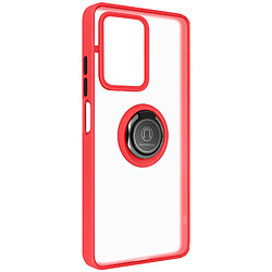 Avizar Coque pour Xiaomi Redmi Note 12 Pro 5G Bague Métallique Support Vidéo Rouge