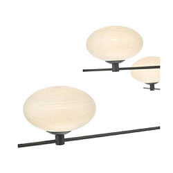 Acheter Luminaire Center Suspension Jasper Noir mat, verre opale