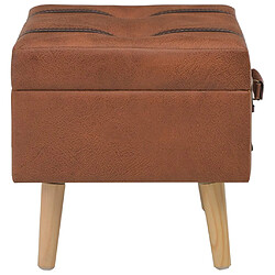 Acheter Helloshop26 Tabouret de rangement 40 cm brun roux similicuir 02_0021223