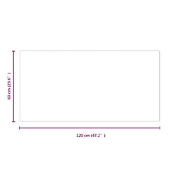 vidaXL Plaque de verre pour cheminée rectangulaire 120x60 cm pas cher