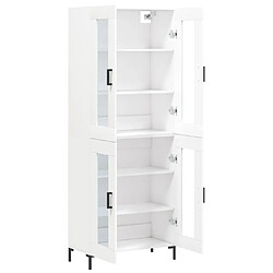 Avis vidaXL Buffet haut Blanc 69,5x34x180 cm Bois d'ingénierie