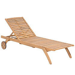 Beliani Chaise longue Bois Bois clair CESANA