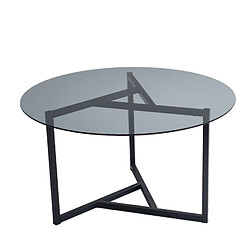 Concept Usine Table basse plateau en verre trempé MIA