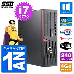 PC Fujitsu Esprimo E720 E85+ DT Intel i7-4770 RAM 4Go SSD 240Go Windows 10 Wifi - Occasion