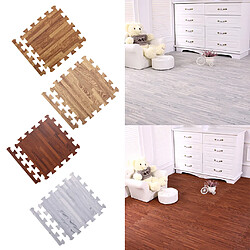 Avis 9 Pièces Mousse Puzzle Tapis D'exercice Imbriqué Carrelage Grain De Bois Foncé