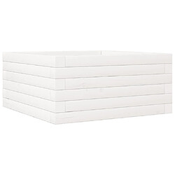 vidaXL Jardinière blanc 50x50x23 cm bois de pin massif