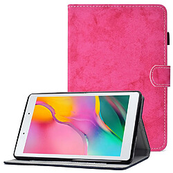 Etui en PU antichoc, magnétique avec support et porte-cartes pour votre Samsung Galaxy Tab A 8.0 (2019) SM-T290 (Wi-Fi)/SM-T295 (LTE) - rose