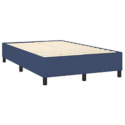 Avis Maison Chic Lit adulte- Lit + matelas,Sommier à lattes de lit avec matelas Bleu 120x200 cm Tissu -GKD40972