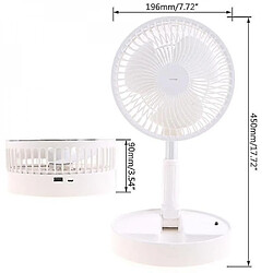 Acheter 1 pc Mini Ventilateur Portable Pliant Ventilateur Télescopique Usb Charge Bureau Maison Plancher Extérieur Redmiter@