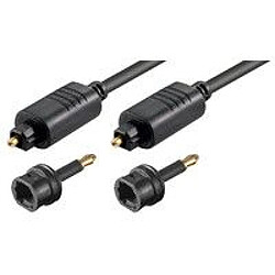 Disney Toslink M-M 1m Black Including 2pcs 3.5 mini jack converter plugs