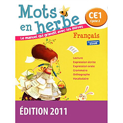 Mots en herbe, français, CE1 cycle 2 - Occasion