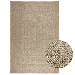 vidaXL Tapis ZIZUR beige 240x340 cm aspect de jute intérieur extérieur