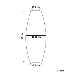 Avis Beliani Vase décoratif ARPAD Céramique 33 cm Argenté