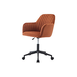 Acheter Vente-Unique Chaise de bureau - Velours - Terracotta et noir - Hauteur réglable - ELEANA