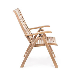 Mes Fauteuil de jardin relax 61,5x64x109 cm en teck - TAYCAM pas cher