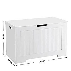 Vasagle Coffre de Rangement Banc de Chaussures Meuble de Rangement pour Jouet Bout de lit Grande capacité Blanc LHS11WT