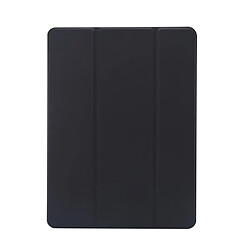 Etui en PU la peau est antichoc avec support tripliure et porte-stylo noir pour votre Apple iPad 10.2 (2019)