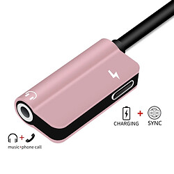 Wewoo Câble d'adaptateur audio Hat-Ptince Type-C à Type-C et Jack Jack 3,5 mm, pour Galaxy, Google, LG, Sony, Huawei, Xiaomi, Lenovo et autres téléphones Android (Rose Gold)