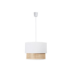 Suspension Gigogne Rotin Blanc 2 Abat-Jour - Ostaria