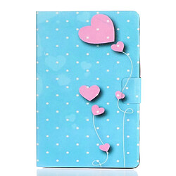 Etui en PU impression de modèle avec support et porte-cartes coeur d'amour pour votre Apple iPad 10.2 (2019)