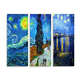 EPIKASA Impression sur Toile Oeuvres de Van Gogh, Bleu, Polyester, 69x3x50 cm