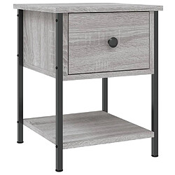 vidaXL Table de chevet sonoma gris 34x35,5x45 cm bois d'ingénierie