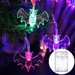 Wewoo 2.5m Chauve-Souris Design Coloré Coloré Série Halloween Cordon lumineux LED, 20 LEDs 3 x Piles AA Boîte Opéré Fête Props Fée Décoration Nuit Lampe pas cher