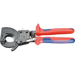 KNIPEX Coupe-câble, tête vernie, Long. : 250 mm, Ø de la capacité de coupe 32 mm, Section du conducteur 240 mm²