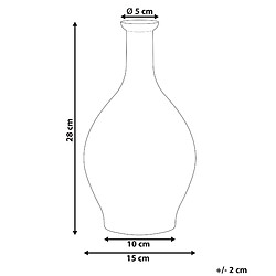 Avis Beliani Vase décoratif PAKORA fait à la main Verre 28 cm Bleu clair