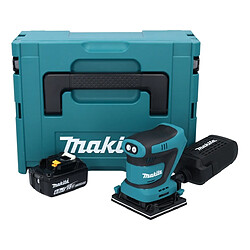 Makita DBO 481 G1J Ponceuse vibrante sans fil 18 V 112 x 102mm + 1x Batterie 6,0 Ah + Coffret Makpac - sans chargeur