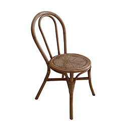 Chaise en Rotin Naturel pour Salle à Manger Chillvert Parma 40x52x90 cm avec Siège en Osier Naturel