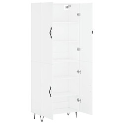 Avis vidaXL Buffet haut Blanc 69,5x34x180 cm Bois d'ingénierie