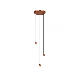 Luminaire Center Suspension Spl Cuivre satiné 3 ampoules 9,1cm