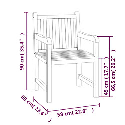 vidaXL Ensemble à manger de jardin 3 pcs Bois de teck massif pas cher