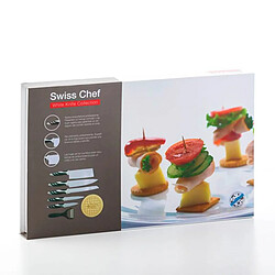 Avis Totalcadeau 6 Couteaux de chef blanc avec manche antidérapant (6 pièces) - Couteaux professionnels pour la cuisine pas cher