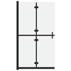 vidaXL Paroi de douche pliable Verre ESG dépoli 100x190 cm