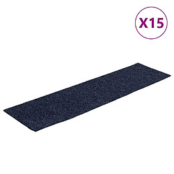 vidaXL Tapis d'escalier autocollants Rectangulaire 15 pcs 76x20 cm