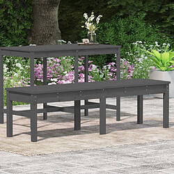 Avis Maison Chic Banc de jardin à 2 places | Banquette de jardin | Chaise Relax gris 159,5x44x45cm bois massif de pin -MN49215