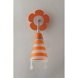 Fan Europe Applique enfant 1 ampoule Métal,diffuseurPVC Orange