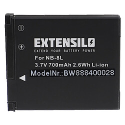 Vhbw EXTENSILO Batterie compatible avec Canon PowerShot A2200, A3000 IS, A3000IS, A3100IS appareil photo, reflex numérique (700mAh, 3,7V, Li-ion)