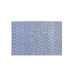 Acheter Beliani Tapis extérieur bleu à motif zigzag 120 x 180 cm BALOTRA