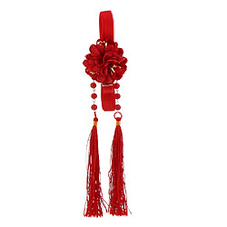 Avis 1 set chinois ancien pince à cheveux gland ruban fleur goutte boucle d'oreille rouge