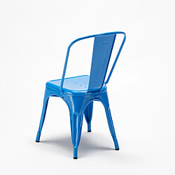 Acheter Ahd Amazing Home Design Chaise Tolix industrielle en acier et métal pour cuisine et bars Steel One, Couleur: Bleu